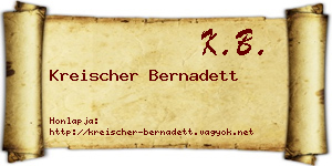 Kreischer Bernadett névjegykártya
