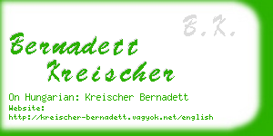 bernadett kreischer business card